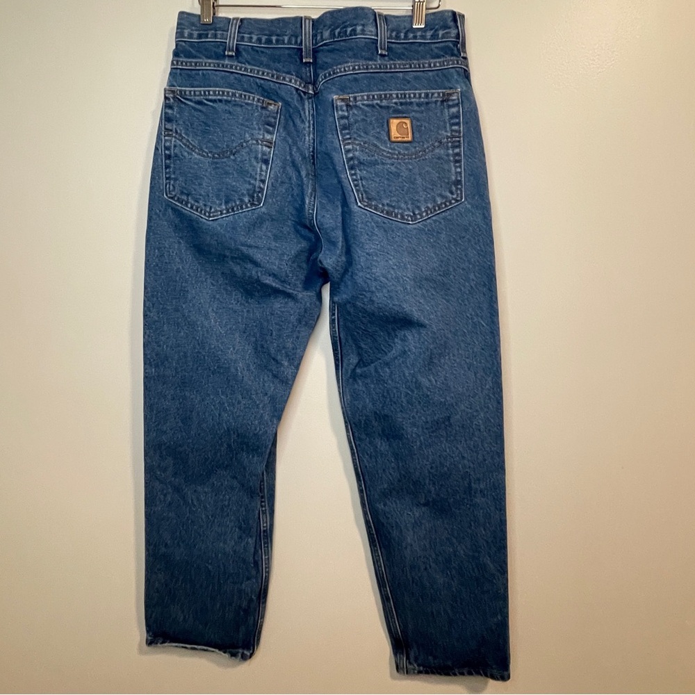 Carhartt Men's Relaxed Fit Blue Jeans - Picture 2 of 6